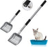Cat Litter Scoop, Metal Long Handle Kitty Litter Coop Scooper, Heavy Duty Pooper for Litter Box, 32inch