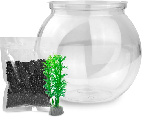 Mini Fish Bowls for Aquariums, 0.8 Gallon / 3L Capacity