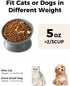 Elevated Cat Food Bowl, 5 Oz Ceramic Raised and Tilted Water Bowl, Anti Vomiting and Protect Pets' Spines Dishes for Small Dog, Fat Faced Cat, Kitten (Gray, 1 Pack)