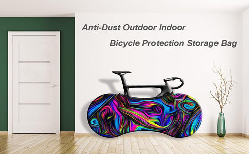 Stretchy Bike Wheel Cover, High Elastic Anti-dust Washable Bicycle Protection Storage Bag for Outdoor Indoor