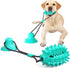 Guardians Dog Chew Toy with Suction Cup, Food Dispensing Toothbrush for Small Medium Dogs (Blue Cactus)