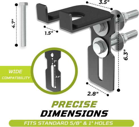 Lights Mountain 2x2 2x3 3x3 5/81 M14 Universal Barbell Holder for Power Rack, Fits / / Rack Uprights, Fits Holes