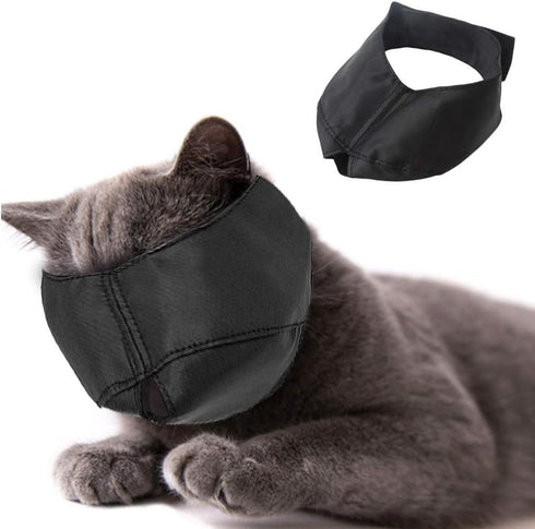 Beikal Nylon Muzzle for Cat Grooming, Anti-Biting and Preventing Scratches, Pet Groomer Helper Tool (L)