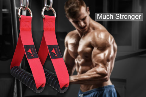 Heavy Duty Gym Exercise Handles Attachment for Cable Machine, Resistance Band, Pulley System Home Fitness Equipment