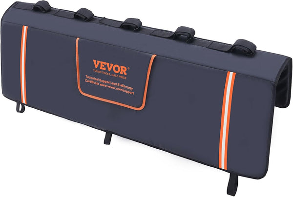 VEVOR Tailgate Bike Pad, Truck Tailgate Protection Pad for 5/6 Mountain Bikes with Reflective Strips and Tool Pockets