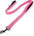 4FT Pink Strong Dog Leash with 2 Padded Handles, Traffic Handle for Extra Control, Reflective Walking Lead