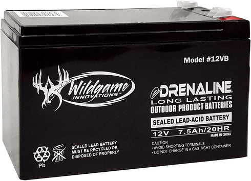 WILDGAME INNOVATIONS 12V Edrenaline Rechargeable Battery for Game Feeders Outdoor Long-Lasting Sealed