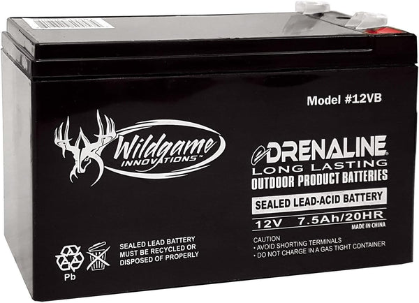 WILDGAME INNOVATIONS 12V Edrenaline Rechargeable Battery for Game Feeders Outdoor Long-Lasting Sealed