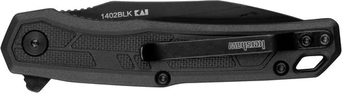 Kershaw Appa Folding Tactical Pocket Knife, SpeedSafe Opening, 2.75 Inch Black Blade and Handle, Lightweight