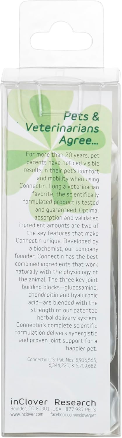 InClover Connectin Hip and Joint Soft Chew Supplement for Dogs, Glucosamine, Chondroitin, 20 Count