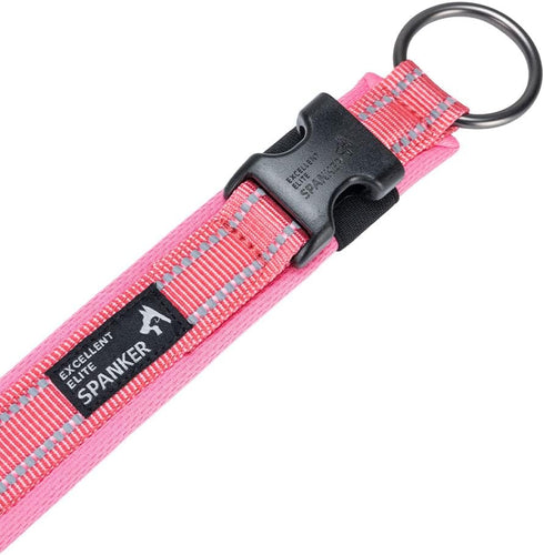 EXCELLENT ELITE SPANKER Reflective Dog Collar, Classic Soft Padded Nylon Adjustable Pet Collar for Small Medium Large