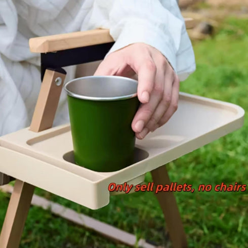 MYXP Clip On Side Table for Camping Chairs,Foldable Chair Cup Holder Tray for Outdoor Camping,Beach,Sports