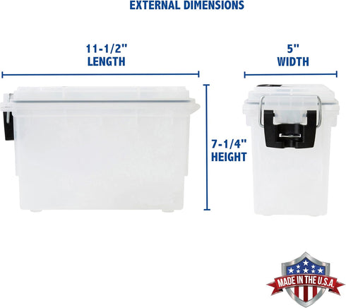 Sheffield 12635 Translucent Field Box, Pistol, Rifle, or Shotgun Ammo Storage Box, Tamper-Proof Locking Ammo Can, Water Resistant, Made in the U.S.A. by Sheffield
