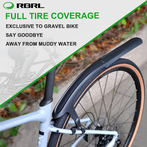 RBRL Quick Release Bike Fender Set, Adjustable Full Cover Bicycle Fenders for Gravel and Road Bikes, 28''