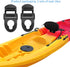 Kayak Seat Repair Kit with Seat Clips and Hooks, 4 Sets in Black for Lifetime Emotion Pack