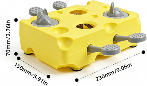 Generic Self Play Cat Toys - Non Slip Funny Cheese Food Dispenser,Interactive Cat Treat Dispenser Toy,for Indoor Kitten