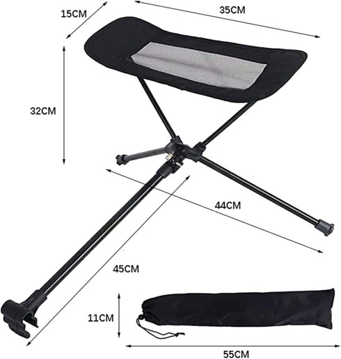 YWHWXB Portable Folding Chair Ottoman Outdoor Recliner Lazy Retractable Footrest Leg Rest Camping Moon Chair Kit