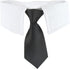 KOOLMOX Formal Dog Necktie and Suit, Adjustable Closure Tape for Medium, Large Male Dogs, Wedding Attire (Black)