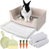 Yuoaes Large Rabbit Litter Box Bunny Potty Training Corner Litter Pan with Drawer