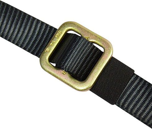 Fusion Climb 6ft Y Legged Lanyard with High Strength Double Locking Carabiner, Adjustable Black