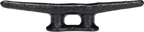 Simplified Living 6" Black Dock Cleat | Weatherproof Cast Iron Tie Downs for Marine Pier or Nautical Décor