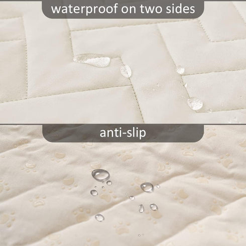 fuguitex Waterproof Dog Bed Cover, Anti-Slip Cat Mat for Sofa Chair Furniture Protector
