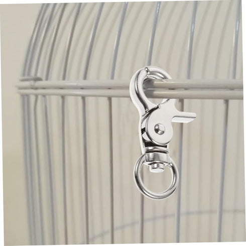 Ipetboom 5pcs Heavy Duty Birdcage Lock Metal Snaps, Spring Hook Clip for Bird Cage Door Accessories