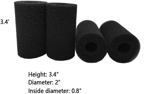 Pre-Filter Sponge, 4 Pack Aquarium Foam Rolls, Compatible Filter Accessories for Fish Tank