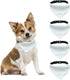 Dog Bandana Collar, 4 PCS Solid White Triangle Scarf with Adjustable Buckle for Medium Large Dogs