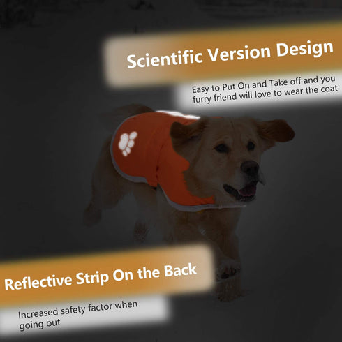 Queenmore Cold Weather Dog Coats, Loft Reversible Winter Fleece Vest, Waterproof Pet Jacket in Multiple Sizes