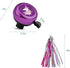 Kids Bike Bell with 2 Pcs Streamers - Cute Bicycle Pinwheel Accessories for Boys and Girls