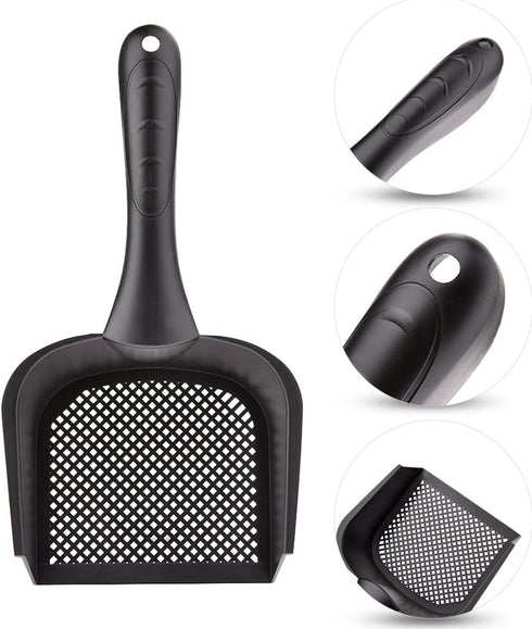 wonderfulwu Cat Litter Scoop with Handle, Small Hole Reptile Litter Cleaner