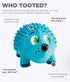 Outward Hound Tootiez Hedgehog Grunting Latex Rubber Dog Toy, Large Size