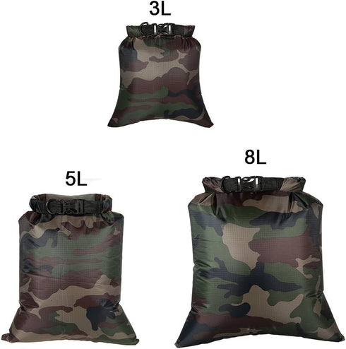 LIXADA Waterproof Dry Bags, 3/5/6 Pack Ultimate Dry Sack - 3L+5L+8L Lightweight, Roll Top Outdoor Dry Sacks for