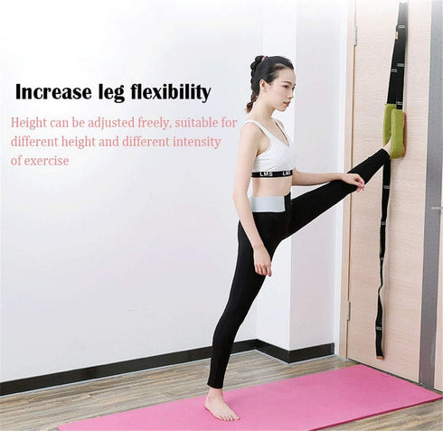 Yoga Fitness Stretching Strap, Door Flexibility Trainer for Rehab, Pilates, Ballet, and Gymnastics