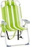 Pinikuyiro Folding Backpack Beach Chairs,Portable Lay Flat Foldable Chair with Cup Holder and