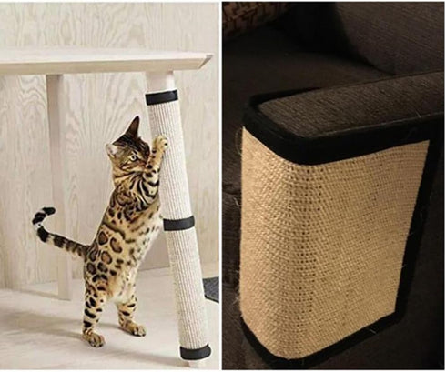 Cat Scratch Pad Sofa Protector, Natural Sisal Anti Scratch Furniture Protector, Bed Corner Protector (15.7"×11.8”-S)