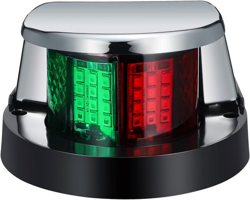Partsam 1Pcs Marine Boat Bow Lights, 24 LED Red and Green Navigation