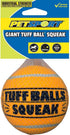 PetSport 6 Pack Giant Squeak Tennis Ball Dog Toys (4") for Large Dogs, Durable Non-Toxic Felt & Rubber