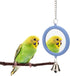 Hypeety Pet Bird Mirror with Bell, Interactive Parrot Toy for Cockatiel, Parakeets, Canaries, Budgie (Blue)