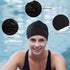 Large Colorful Pleated Nylon Cloth Swim Cap for Adult Men Women Long Hair Hot Spring Bathing Caps