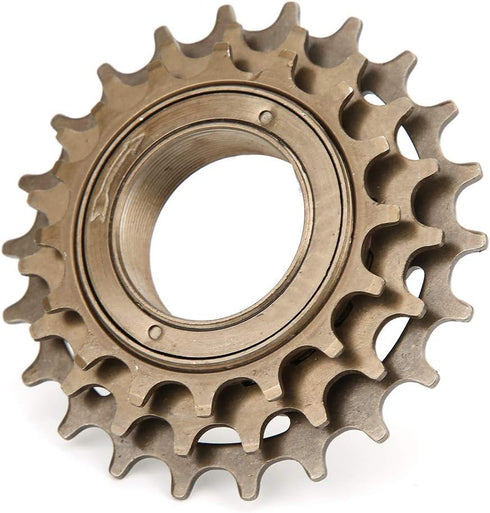 Single Speed Bike Freewheel, Metal 3 Speed Flywheel Bicycle Accessory for Mountain Road Bike (Threaded Type, 16/19/22T)