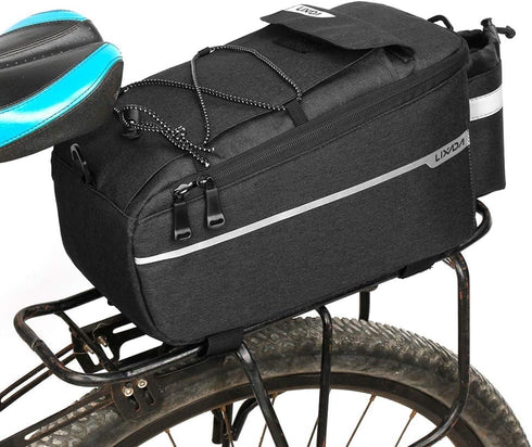 11.4 6.3 6.7in Lixada Bike Panniers Bike Trunk Bag Insulated Bag for Warm/Cool Items, Bicycle Rear Rack Storage Luggage