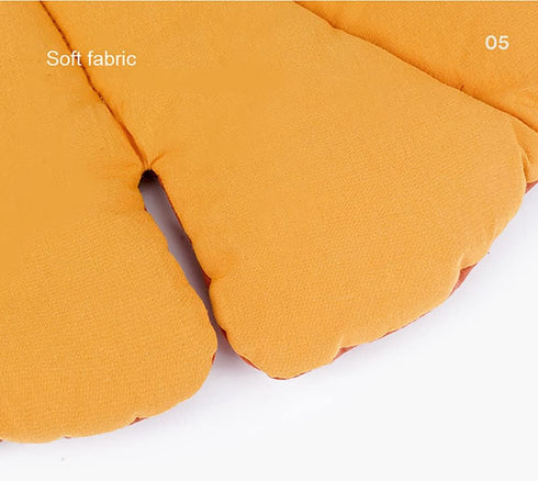 Pet Mat for Small Dogs and Cats - Soft Cotton Bedding with Ginkgo Leaf Design, Machine Washable, 50 x 68cm