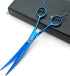 7.0in Titanium Professional Pet Grooming Scissors Set, 3pcs Straight & Thinning & Curved for Dog Grooming
