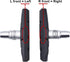 Hotop 2 Pairs V Bike Brake Pads with Hex Nuts and Spacers, 70 mm Set