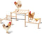 moyardow Chicken Perch, Natural Beech Wood Roosting Ladder, Chick Perch for Strong Wooden