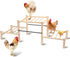moyardow Chicken Perch, Natural Beech Wood Roosting Ladder, Chick Perch for Strong Wooden