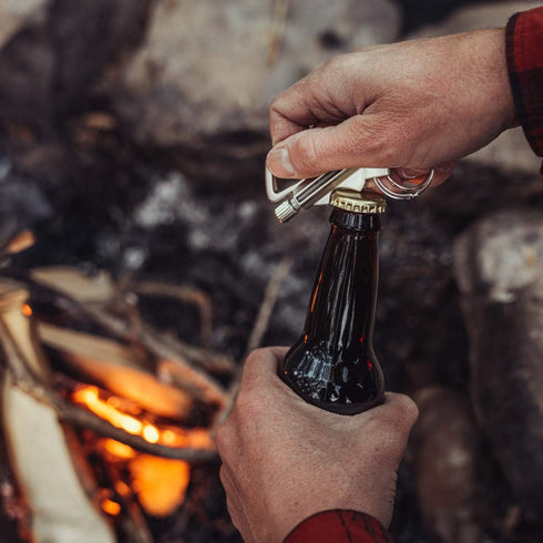 SURVIVE Permanent Match Bottle Opener Metal Keychain, Reusable Survival Fire Starter Lighter, Emergency Waterproof