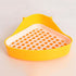 Rely2016 Small Animal Pet Triangle Potty Trainer, Litter Corner Toilet Training Tray, Color Random